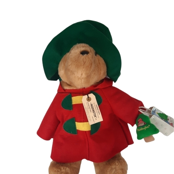 16'' Vintage Sears PADDINGTON BEAR Plush Toy Green Hat Red Coat Teddy - Picture 4 of 10